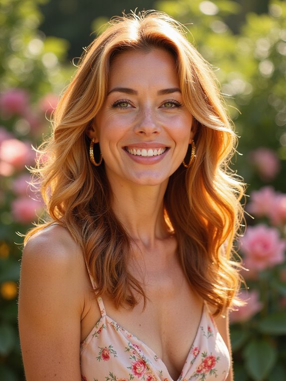 warm strawberry blonde elegance