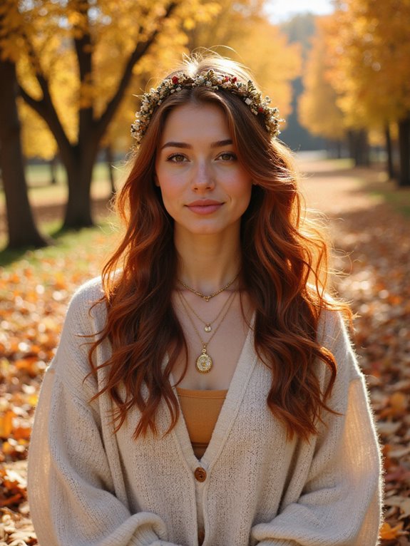 warm vibrant chestnut hair