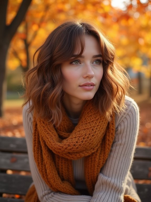 wavy bob with bangs
