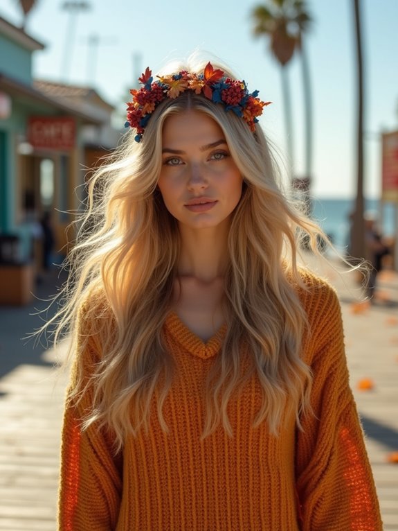 wavy hair with headband