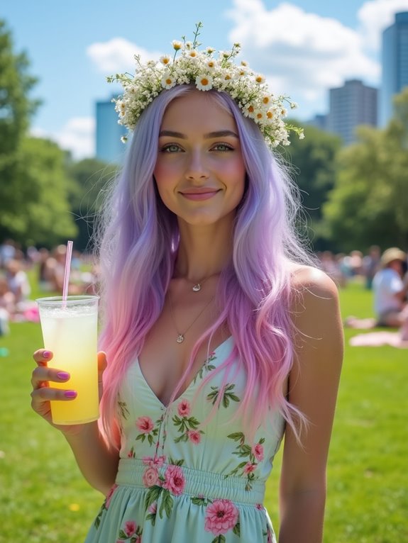 whimsical pastel summer hair