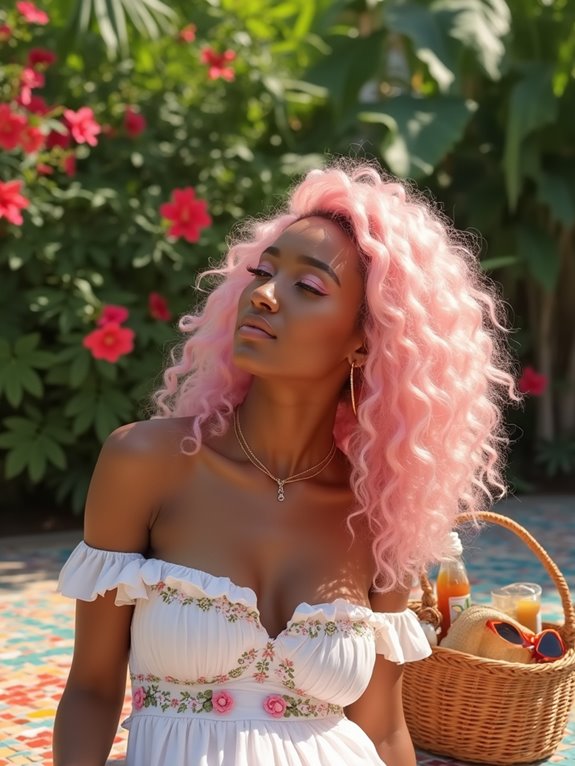 whimsical playful pastel pink