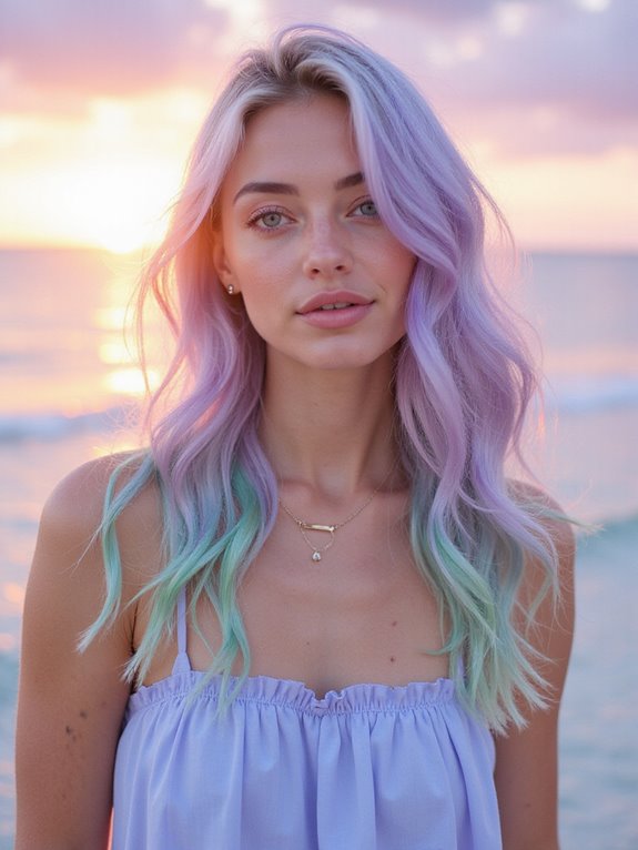 whimsical gentle pastel hair