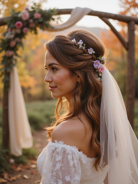 whimsical twisted updo ribbons
