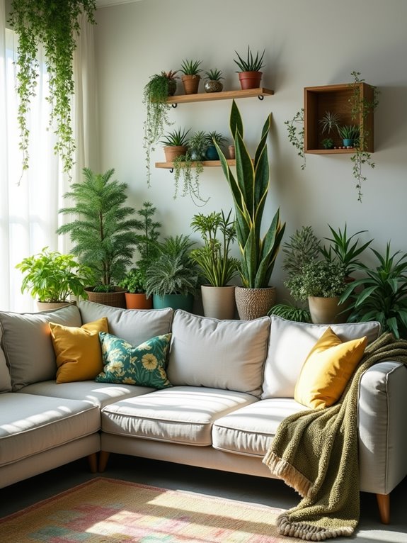 add indoor plants creatively