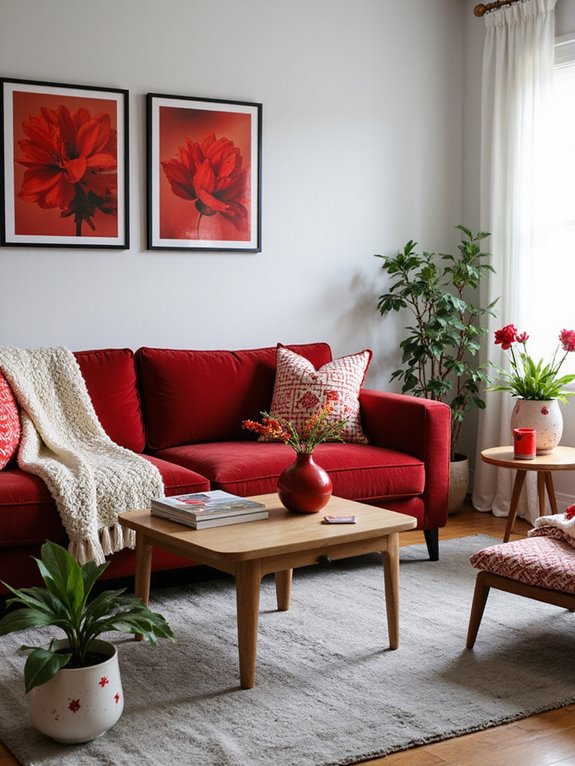 add vibrant red accents