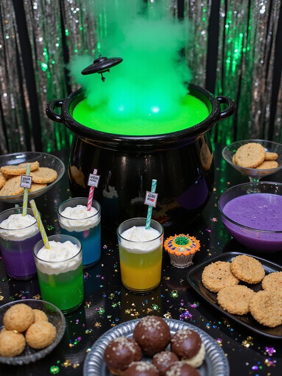 alien themed food and drinks