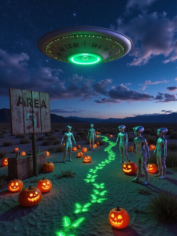 alien themed halloween color palette