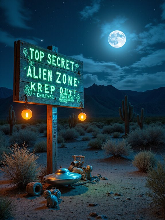 alien themed party signage