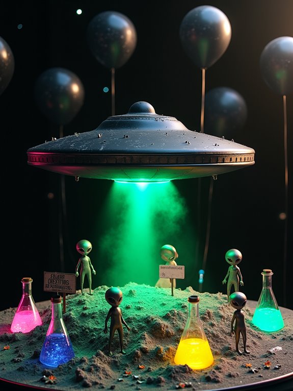 alien themed table decorations