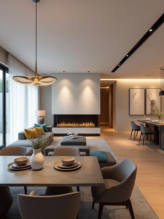 ambient lighting defines spaces