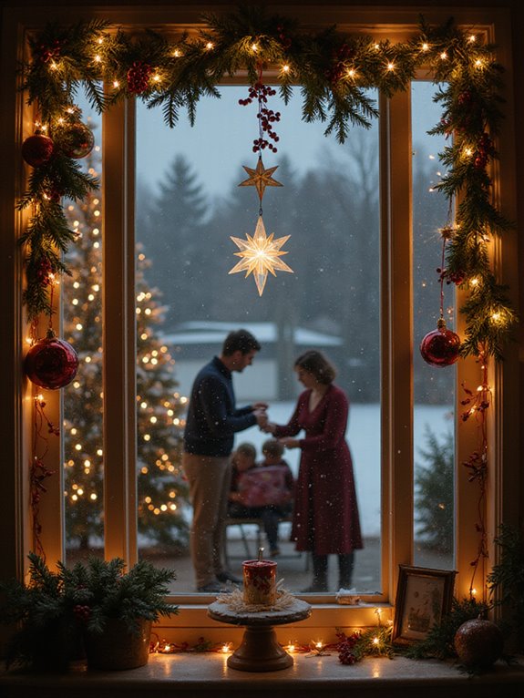 artistic christmas window decorations