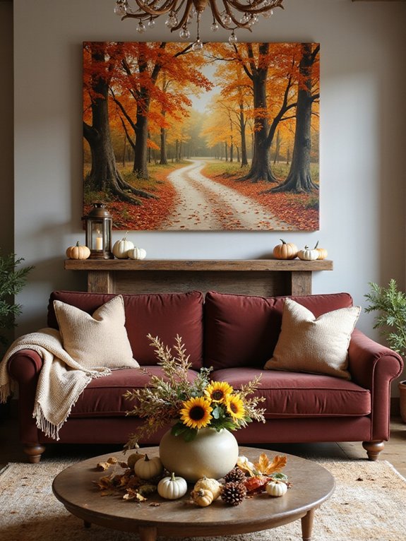 autumn art gallery wall