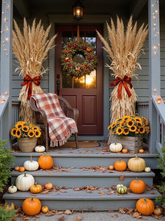 autumn corn stalk decorations