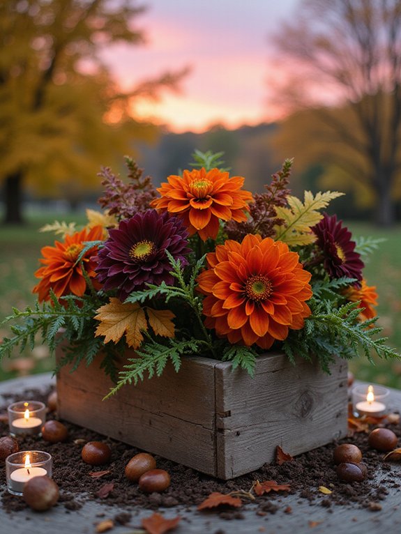 autumn floral home decor