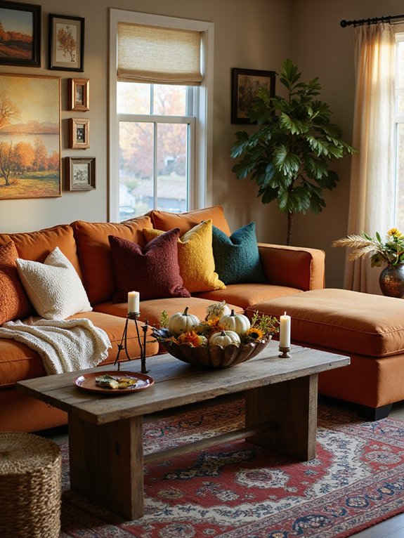 autumn inspired living room decor