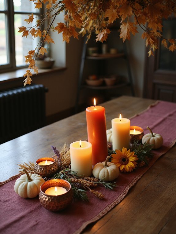 autumn scented candle decor