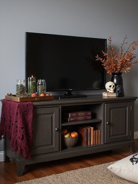 balanced halloween decor arrangement