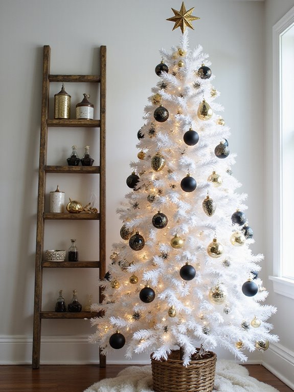 black and gold ornaments