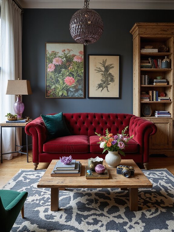 bohemian living room style