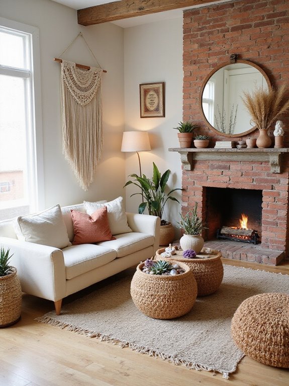 boho oasis with terracotta accents