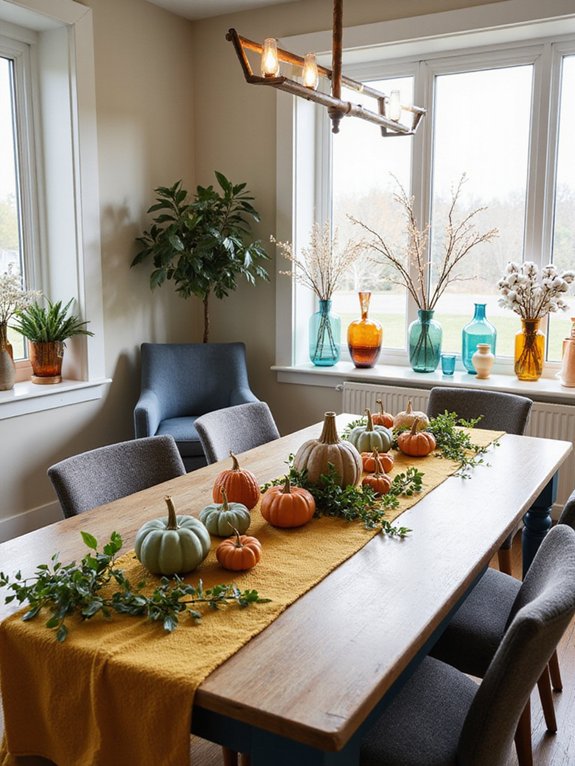 bold colors enhance fall decor