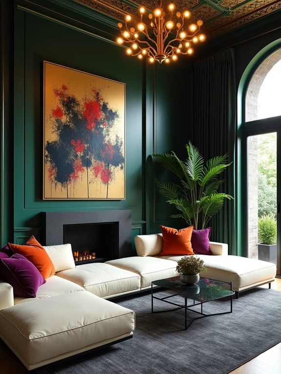 bold contrasting textures and colors