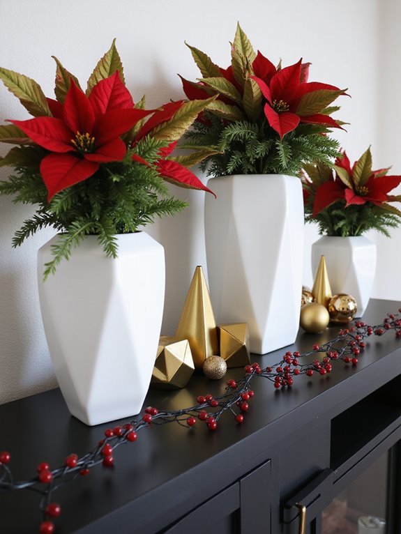 bold geometric floral decor