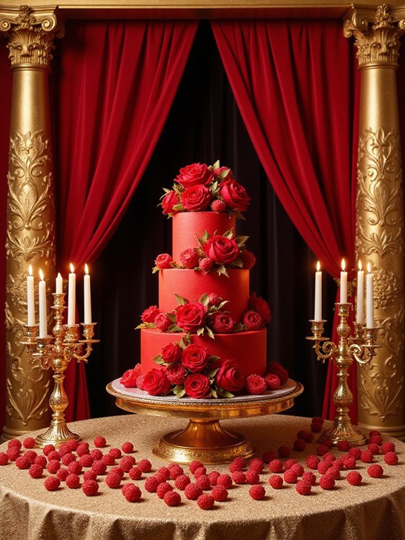 bold golden centerpiece designs