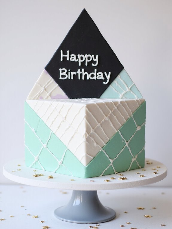 bold modern geometric cakes