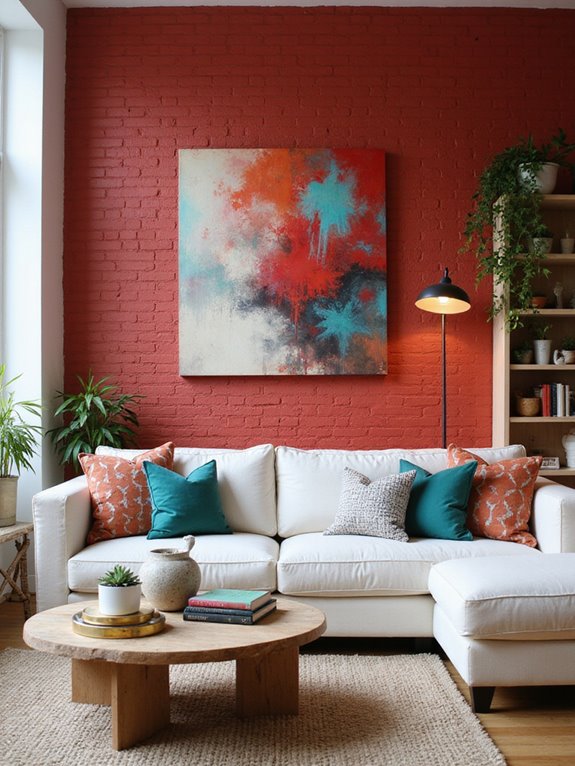 bold red accent statement