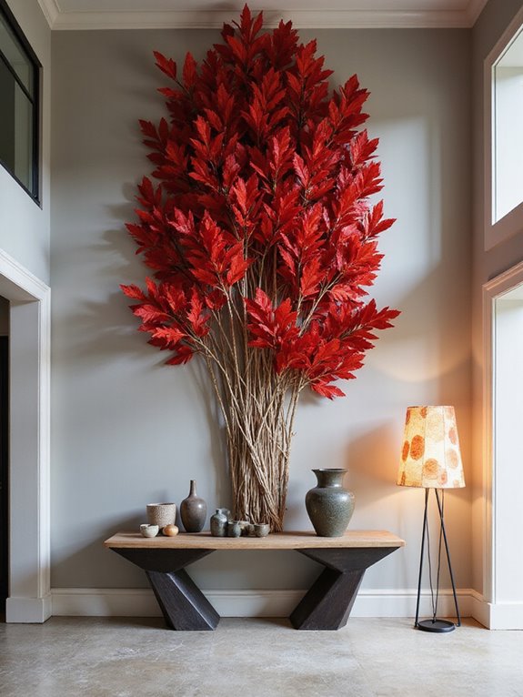 bold red eucalyptus artwork