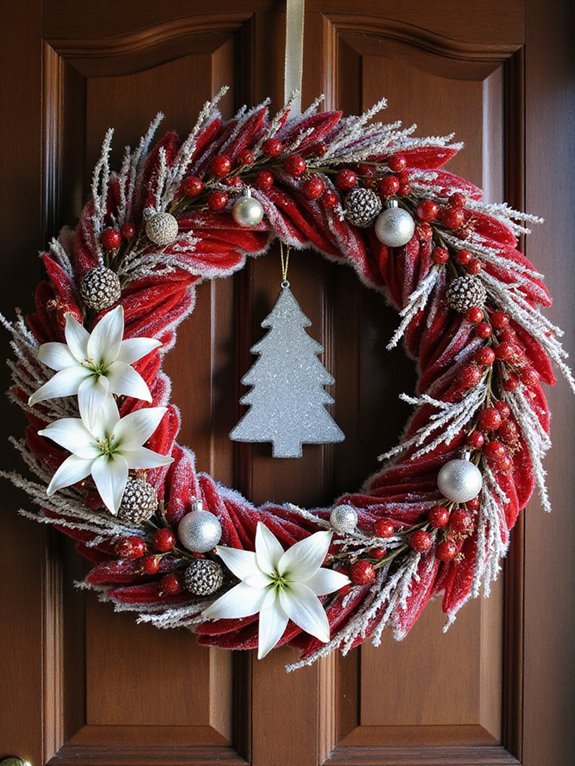 bold red holiday wreaths