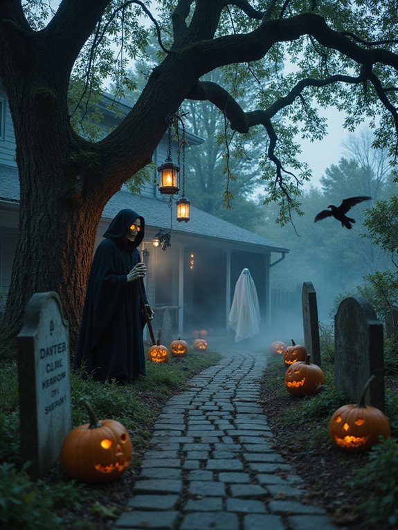 bone chilling yard decorations