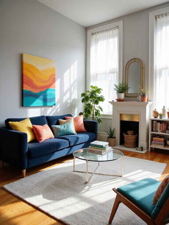 bright decor for contrast