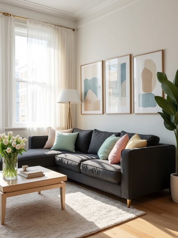 brighten dark couches creatively