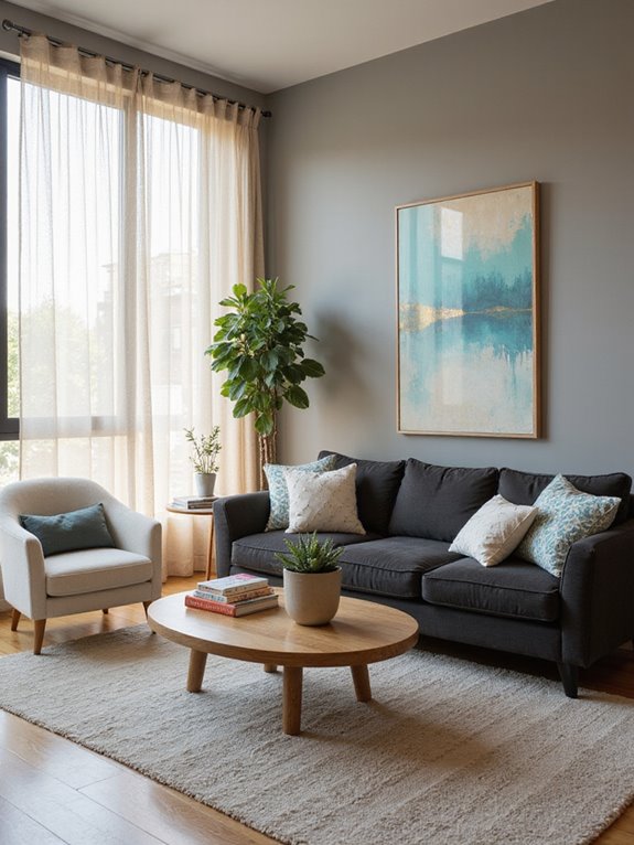 brighten rooms with curtains