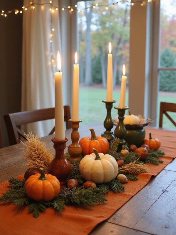 candle displays for cozy ambiance