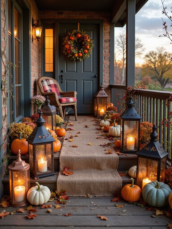 candle lanterns create warmth