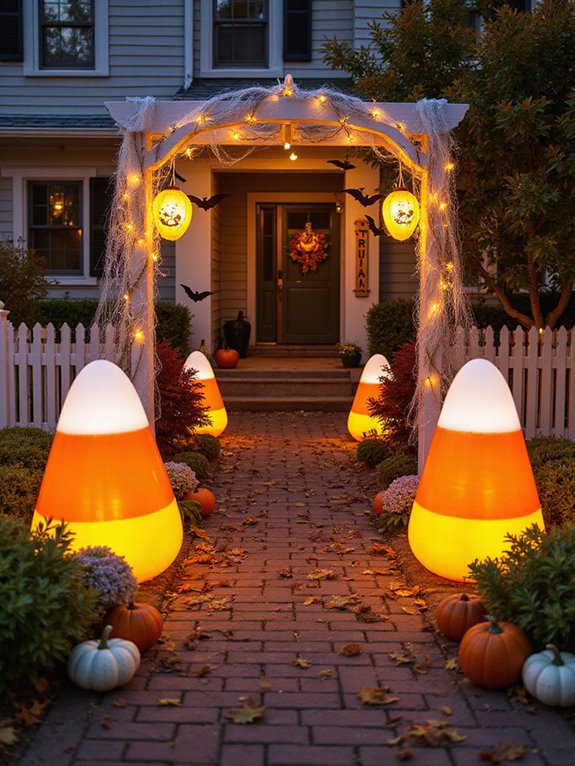 candy corn crafts pathway
