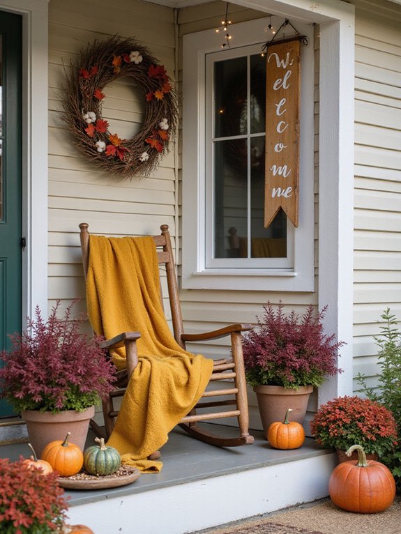 captivating autumn porch decorations