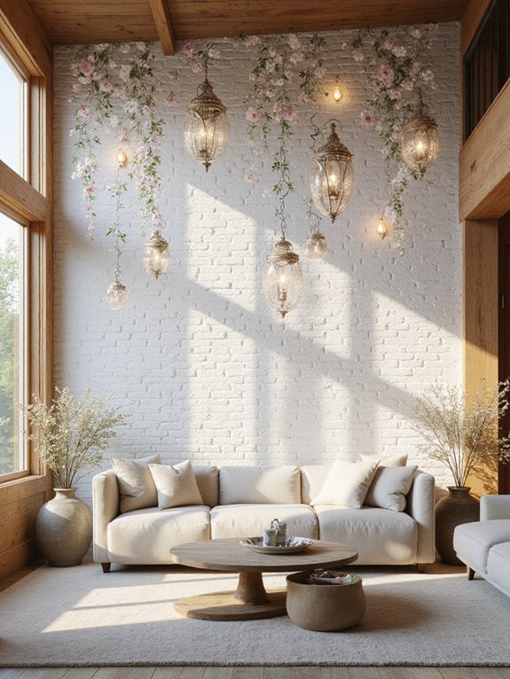 celestial white lantern murals