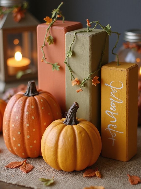 charming fall wooden pumpkins
