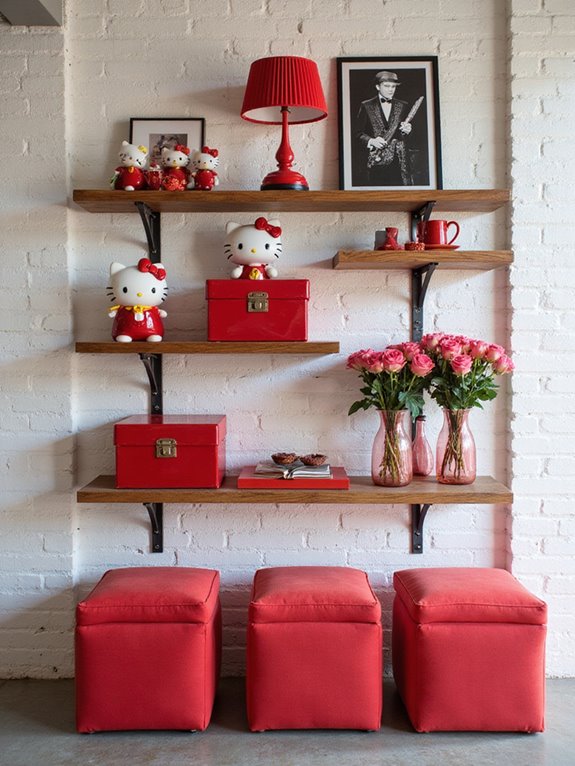 charming hello kitty shelves