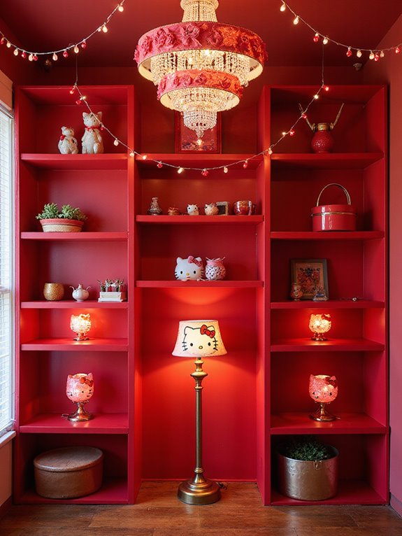 charming red hello kitty lighting
