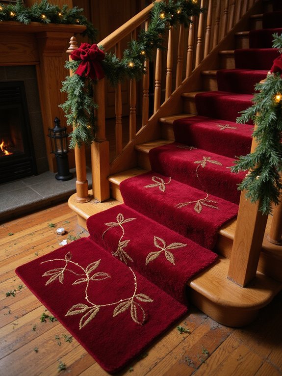 cheerful holiday staircase rugs
