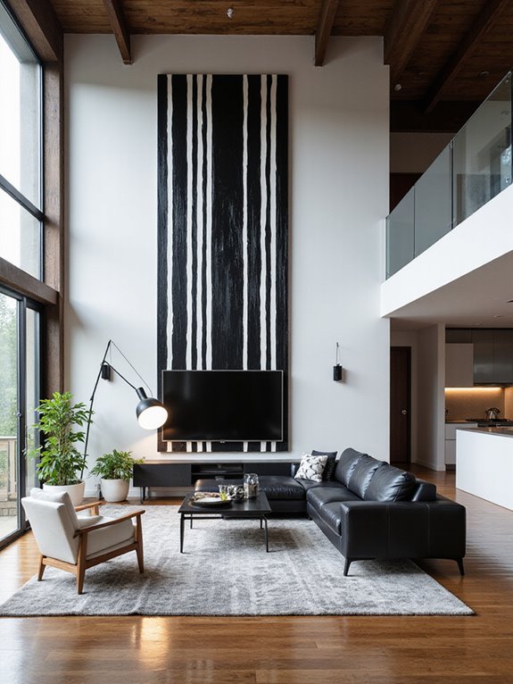 chic black and white stripes