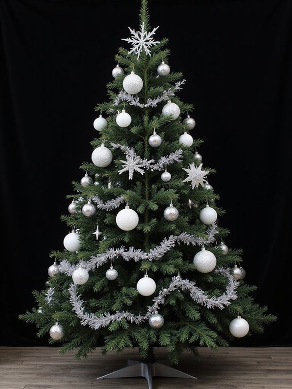 chic black tree decorations