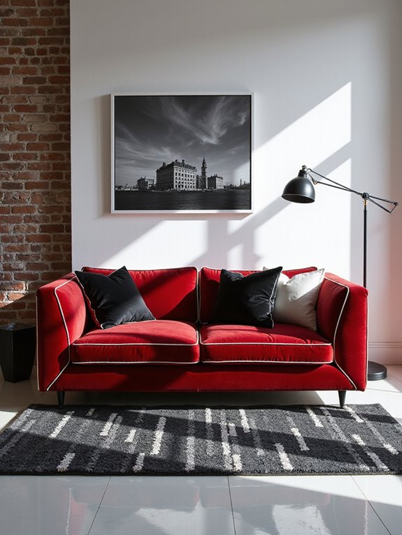 chic contrast with monochrome decor