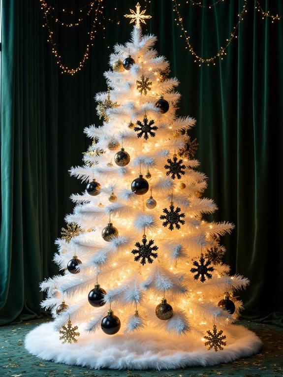 chic glossy black ornaments